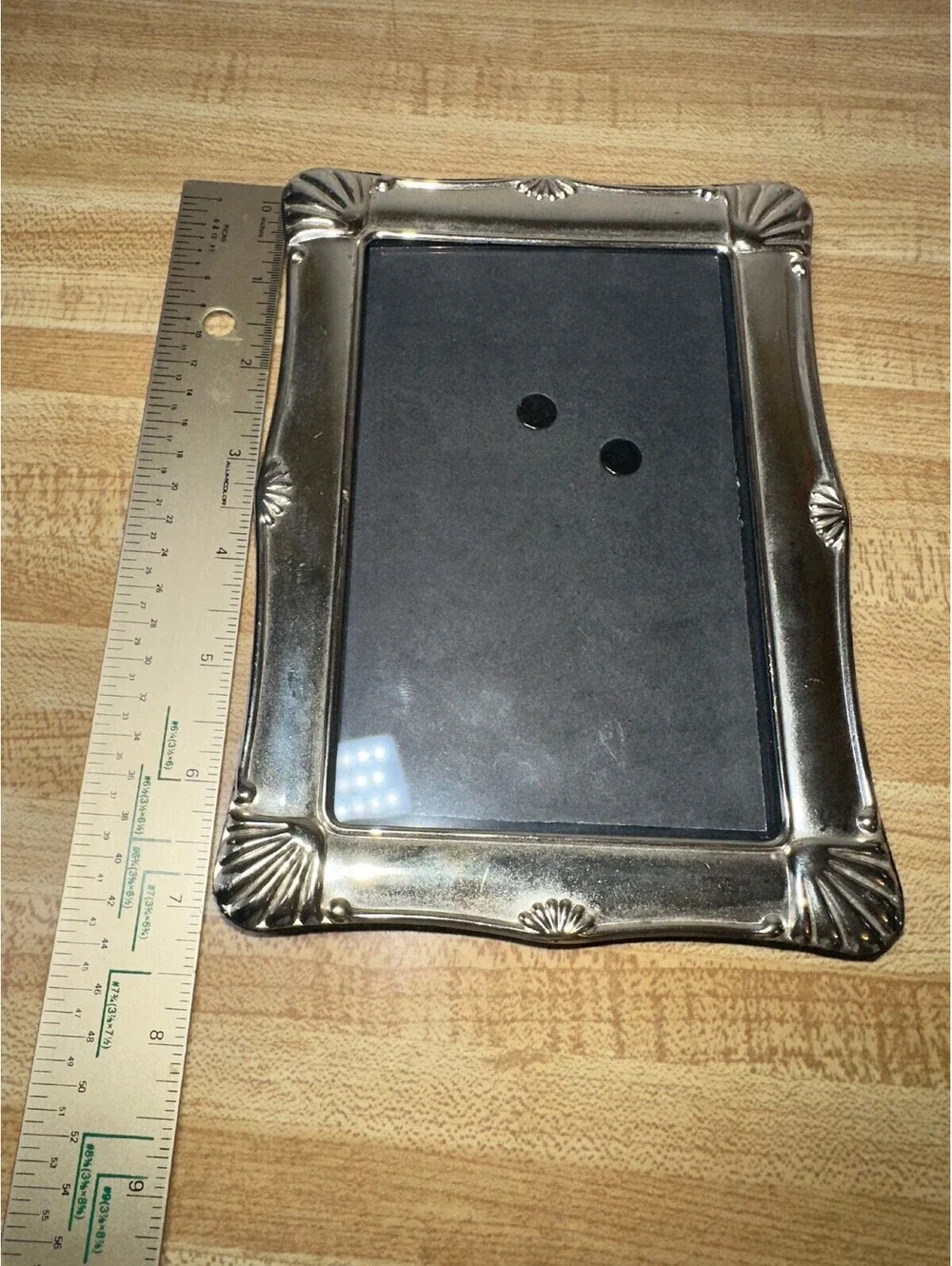 Vintage Silver-Plated Metal Picture Frame 5x7